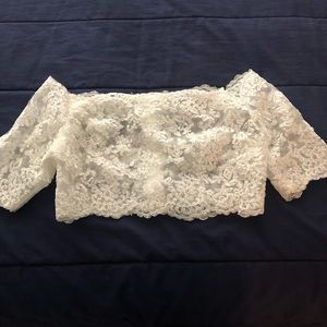Bridal Lace Off The Shoulder Bolero